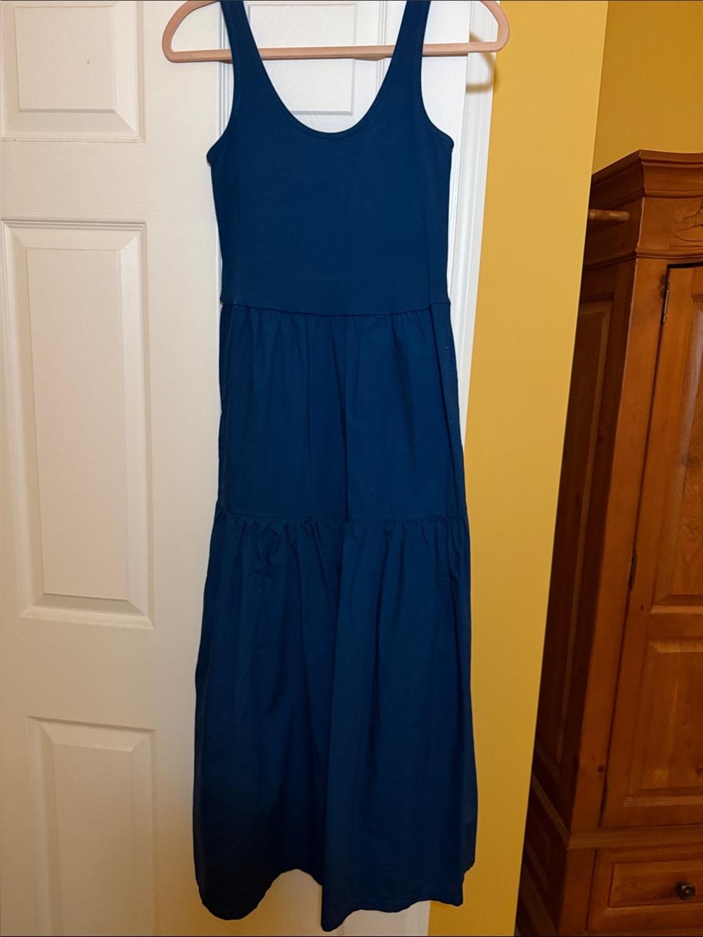J. Crew Girls' Navy Tiered Tank Maxi Dress